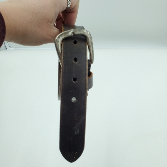 GAP Brown Leather Belt Boho Southwestern Aztec - Picture 6 of 7